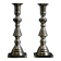 Pair of Victorian copper and brass candlesticks
