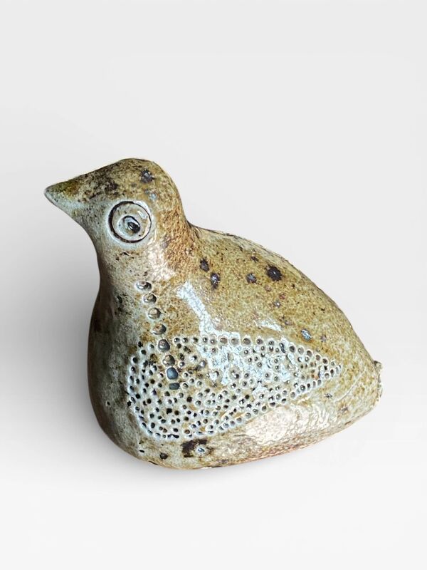 Oiseau en grès vernissé