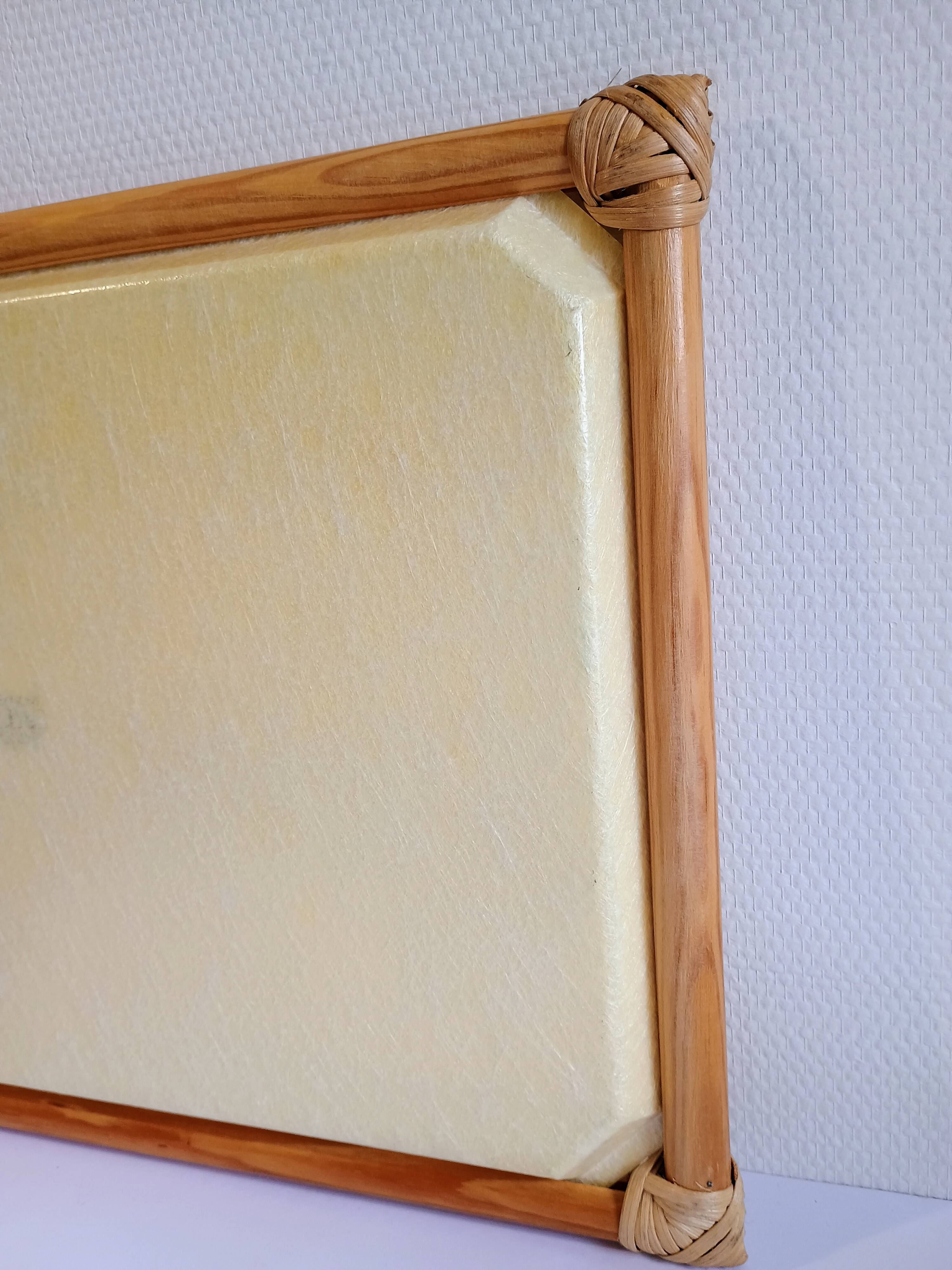 Rattan and fiberglass tray Catherine Escalon Camaieu