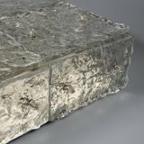 1960s 1970s Ice Glass Flush Mount Plafoniere by Kalmar Franken KG Austria