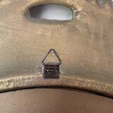 Miroir ovale résine dorée kitsch des années 70