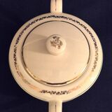 Antique sugar bowl, in Gien earthenware, Model Valence A040