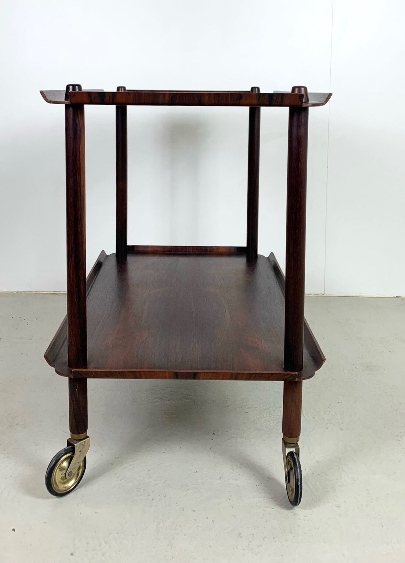 Danish midcentury serving trolley in palisander by poul hundevad, 1960s