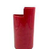 Franco Bettonica, vase en céramique rouge mod. fb1, Gabbianelli Italie ca. 1970