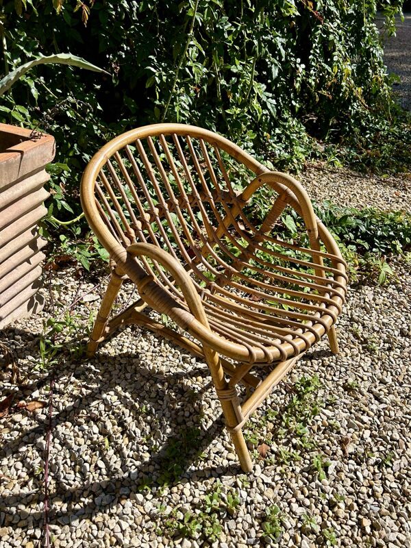 Petit fauteuil en rotin enfant