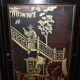 Screen with Japanese decor and black lacquer