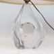 Daum crystal table lamp, France, 1960. Signed Daum.