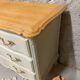 Louis XV chest of drawers in white and raw wood