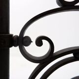 Art Nouveau Wrought iron tripod floor candlestick