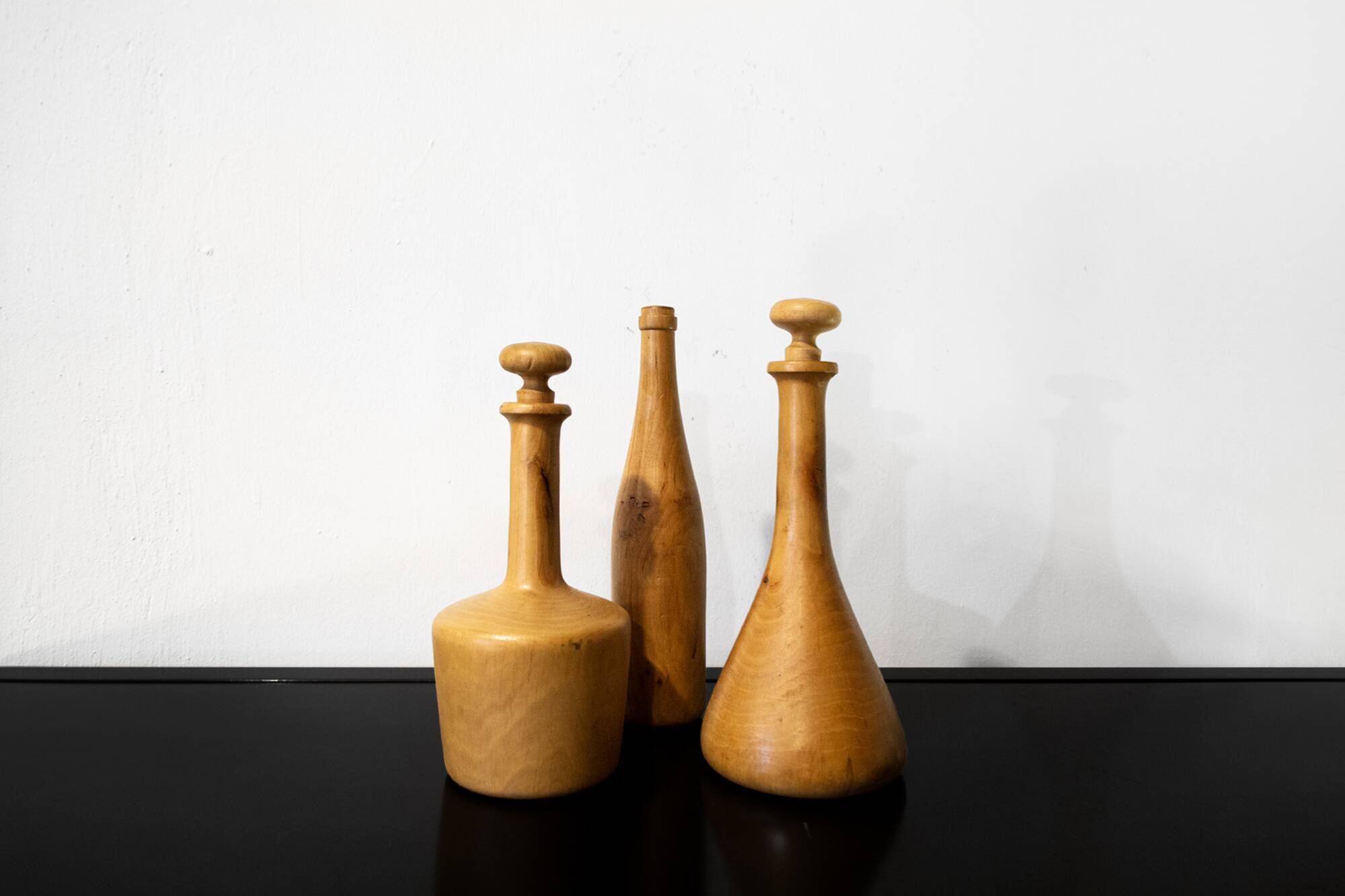 Tre vasi 35 Artigianato del legno Italia Anni '70