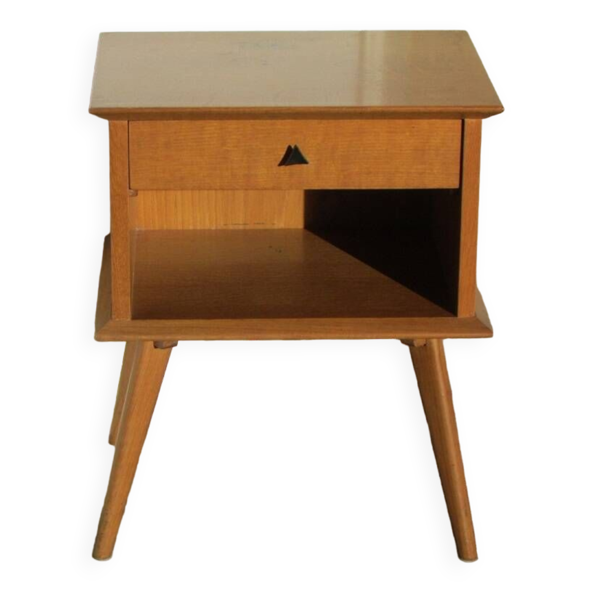 Vintage Scandinavian bedside table from the 60s in oak