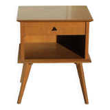 Vintage Scandinavian bedside table from the 60s in oak