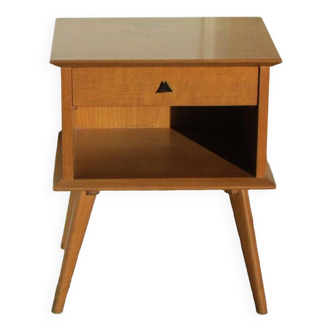 Vintage Scandinavian bedside table from the 60s in oak