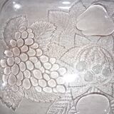 Pink glass top art deco fruits