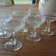 Service de 6 coupes à champagne vintage en verre gravé. Années 40/50's