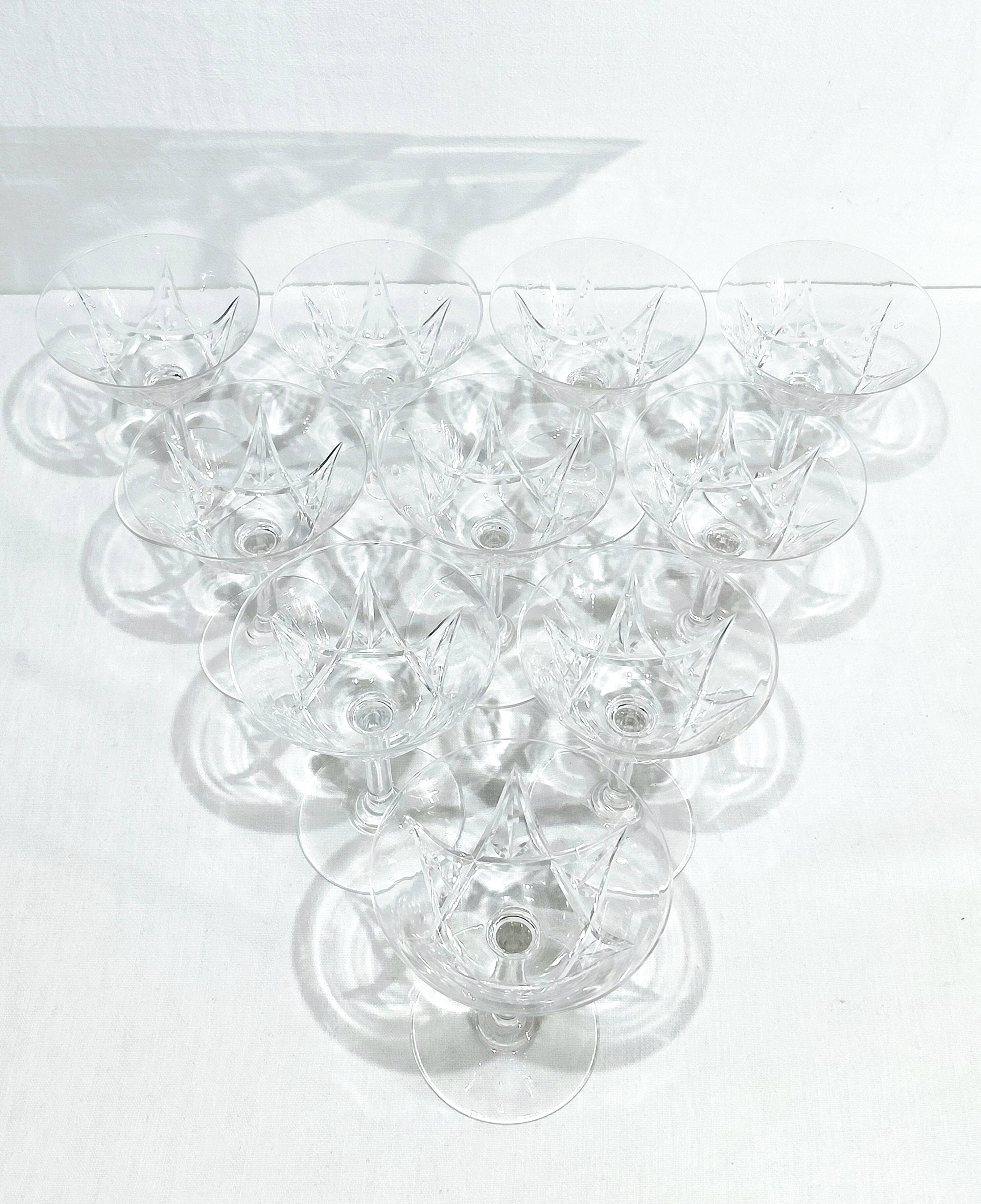 Saint Louis - 10 crystal champagne flutes - Lasalle model