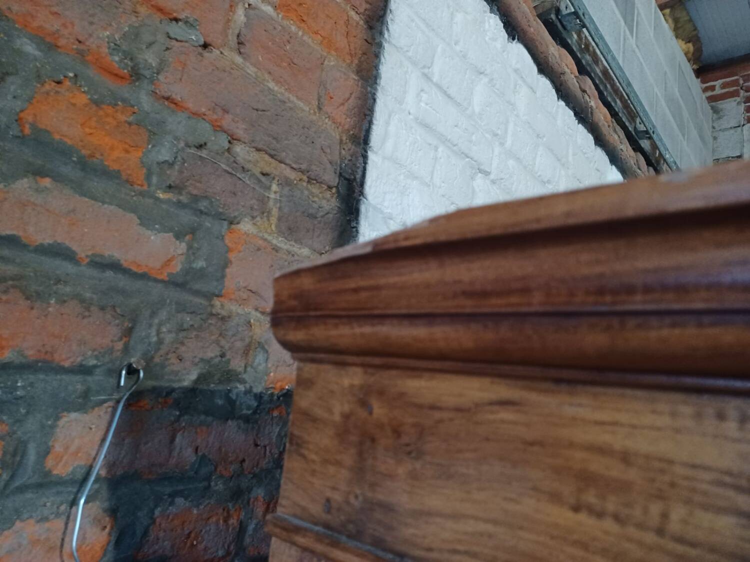 Large glass and carved cabinet