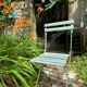 Almond green metal garden furniture