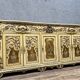 Louis XV Baroque Venetian curved sideboard in lacquered, painted and gilded wood