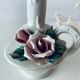 Italian slip candle holder signed