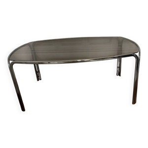 Table à manger Space - verre chrome