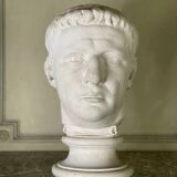 Plaster bust of a Roman emperor