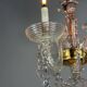 Liège chandelier in Louis XV style made of glass and crystal, circa 1900.