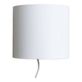 Vintage half round wall lamp - white metal