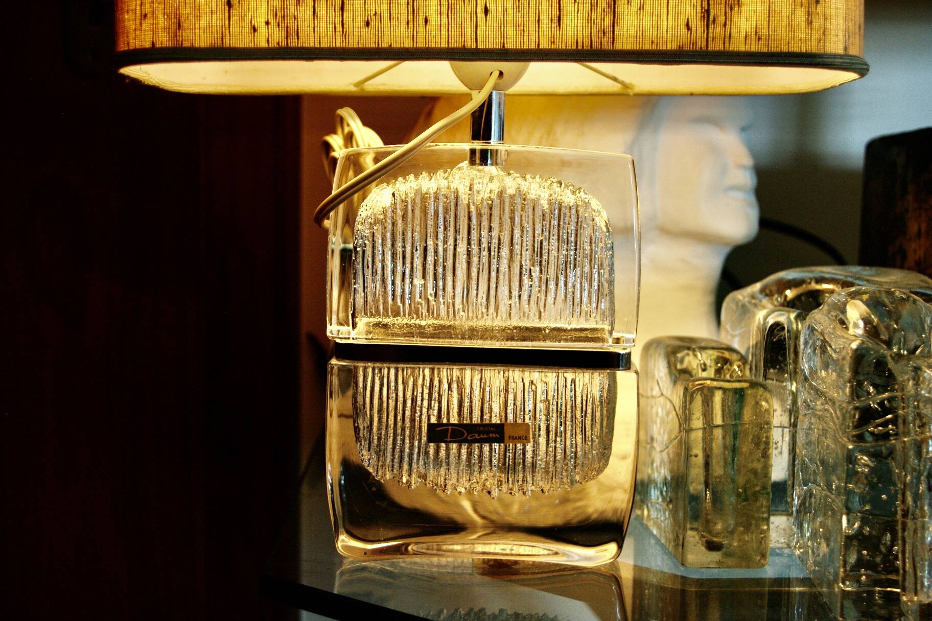 Vintage crystal lamp for the daum house in nancy 1960