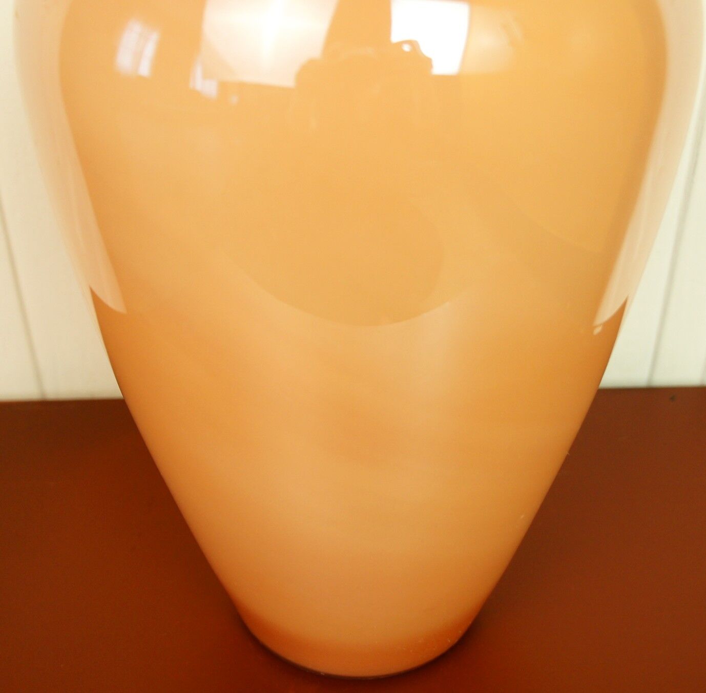 Iridescent blown glass vase