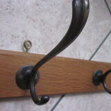 Coat rack with 3 metal hooks