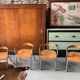 Lot de 4 chaises enfant en bois & métal