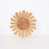 Mirror sun convex golden wooden witch eye 61cm