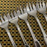 Set of 10 BOULENGER silver-plated oyster forks