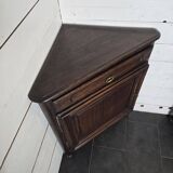 Pair of oak corner cabinets