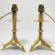 Pair of tripod lamps gilded bronze fondeur Poussielgue-Rusand