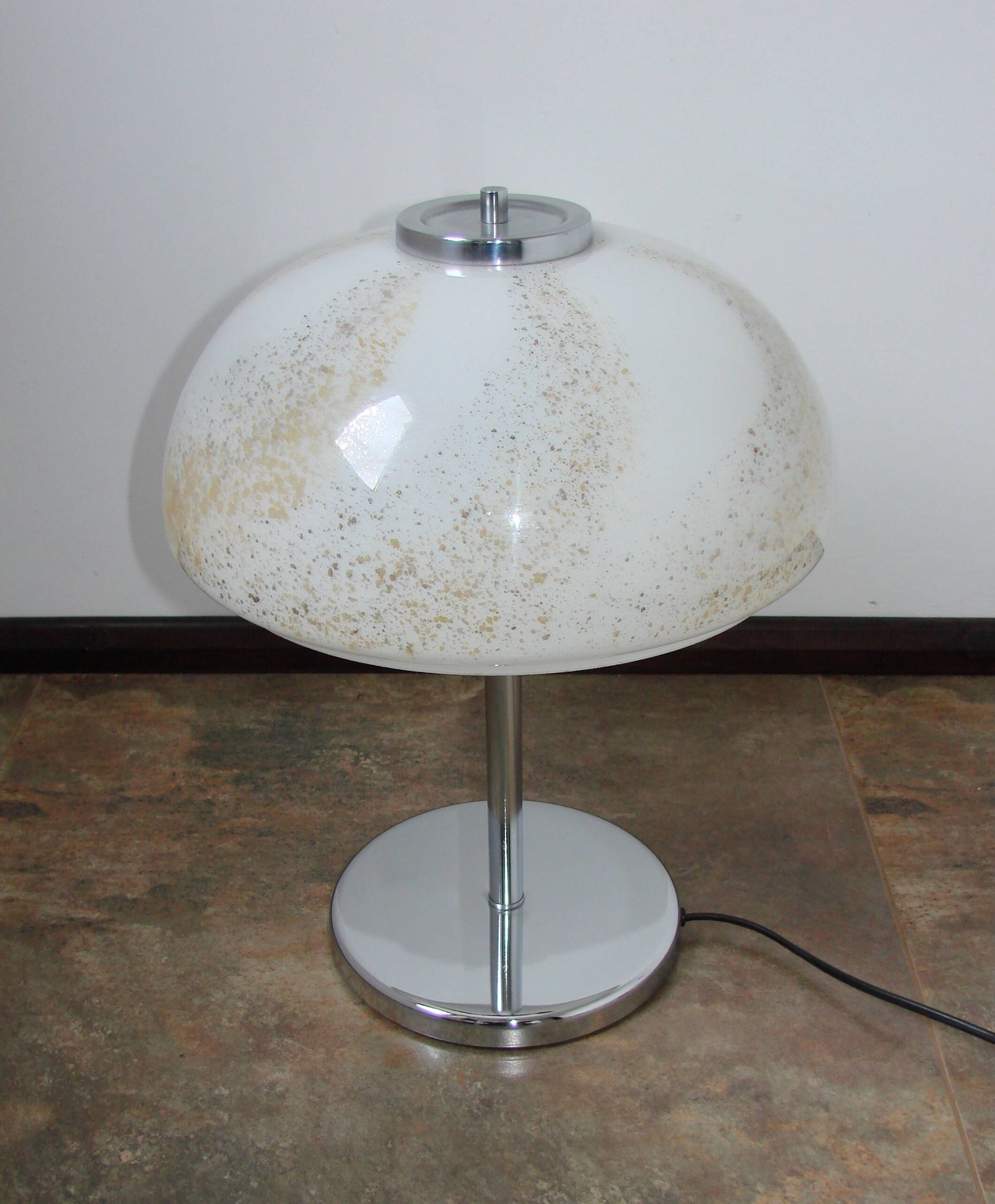 Art Deco table lamp – 1960s, wood and metal, E27