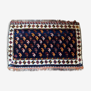 Ancient  carpet Persian Luri 58cm x 91cm 1890 s