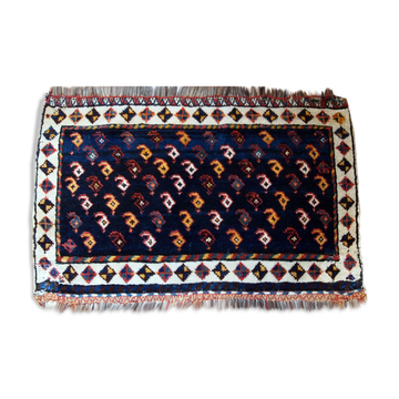 Ancient  carpet Persian Luri 58cm x 91cm 1890 s