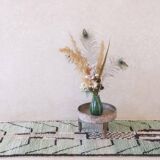 Mint Green Runner Rug - 295 x 82 cm