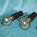 Pair pendants brutalist style 1970