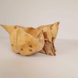 Scandinavian Modern Set of 2 Organic Bowls in Swedish Burl Wood, circa 1990s