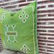 Handmade Moroccan silk cushion cover, cactus pattern: silk cushion