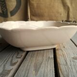 Ancient Saladier in Pink Ceramics by Digoin Sarreguemines Floral Decoration