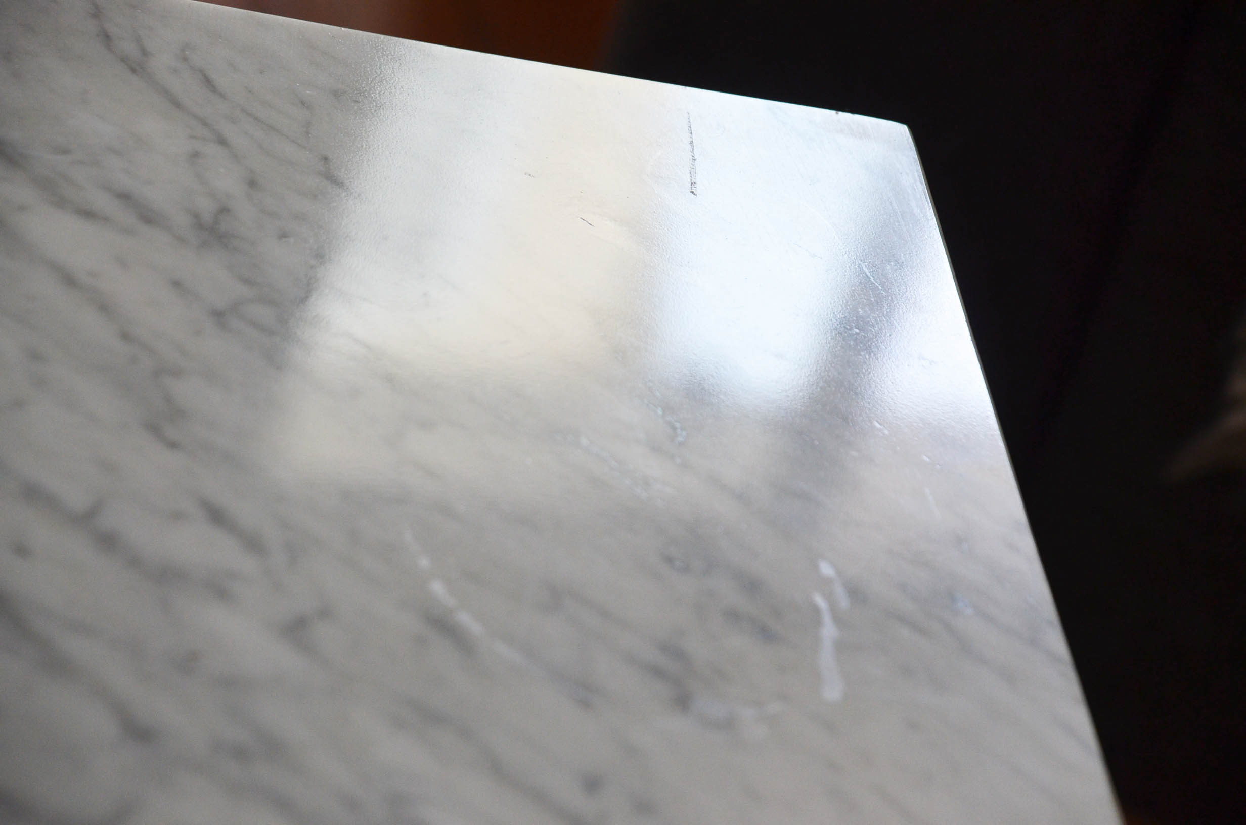 1960s white marble coffee table