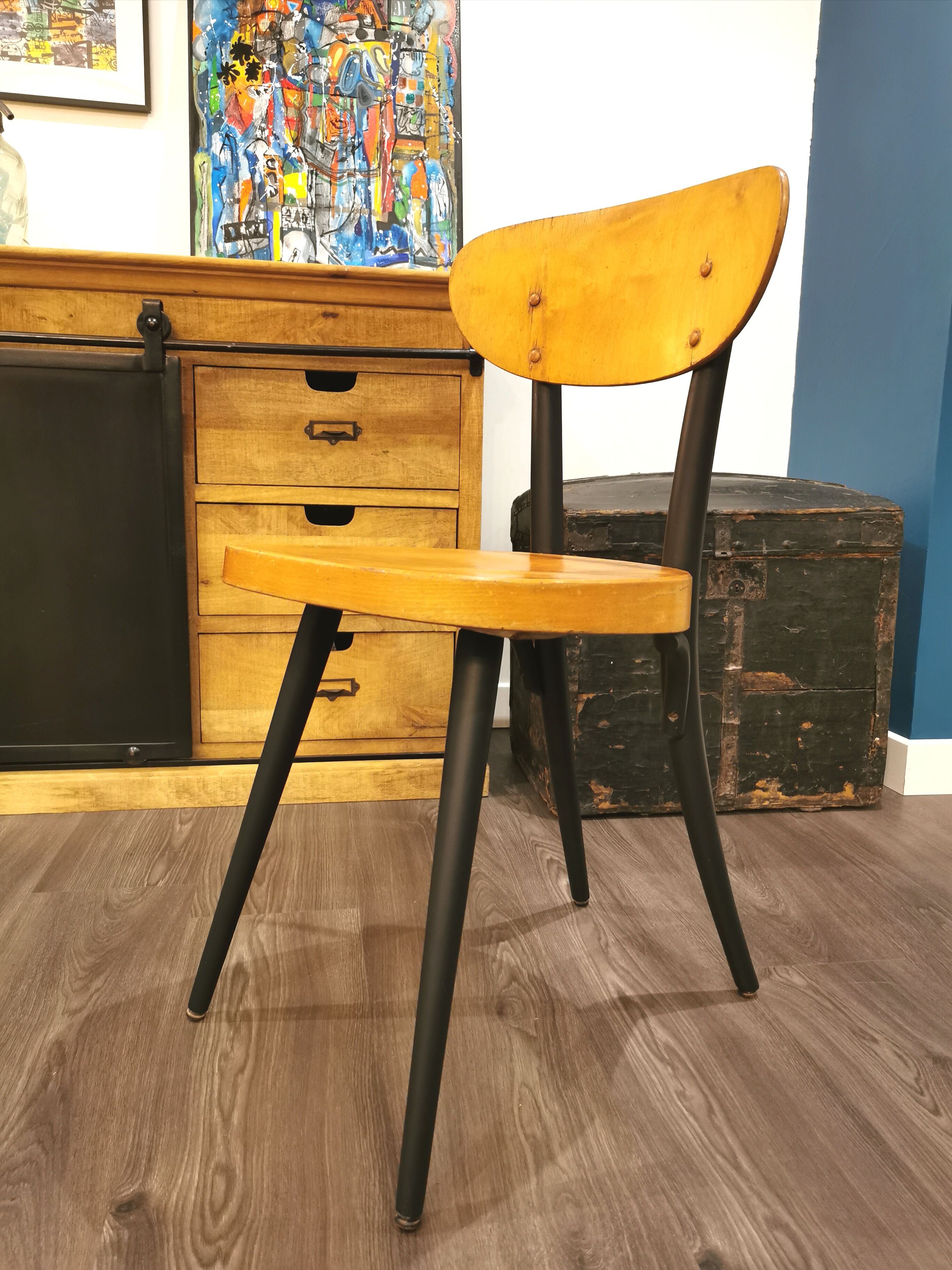 Series of 6 chairs bistro Baumann and Luterma