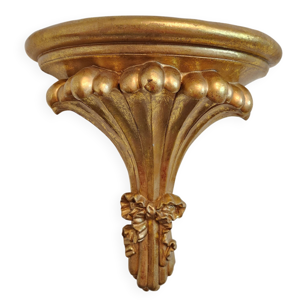 vergoldée console murale support mural étagère décorative rococo Louis XV, 1970