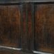 Large antique panelled English oak chest from the 18th century