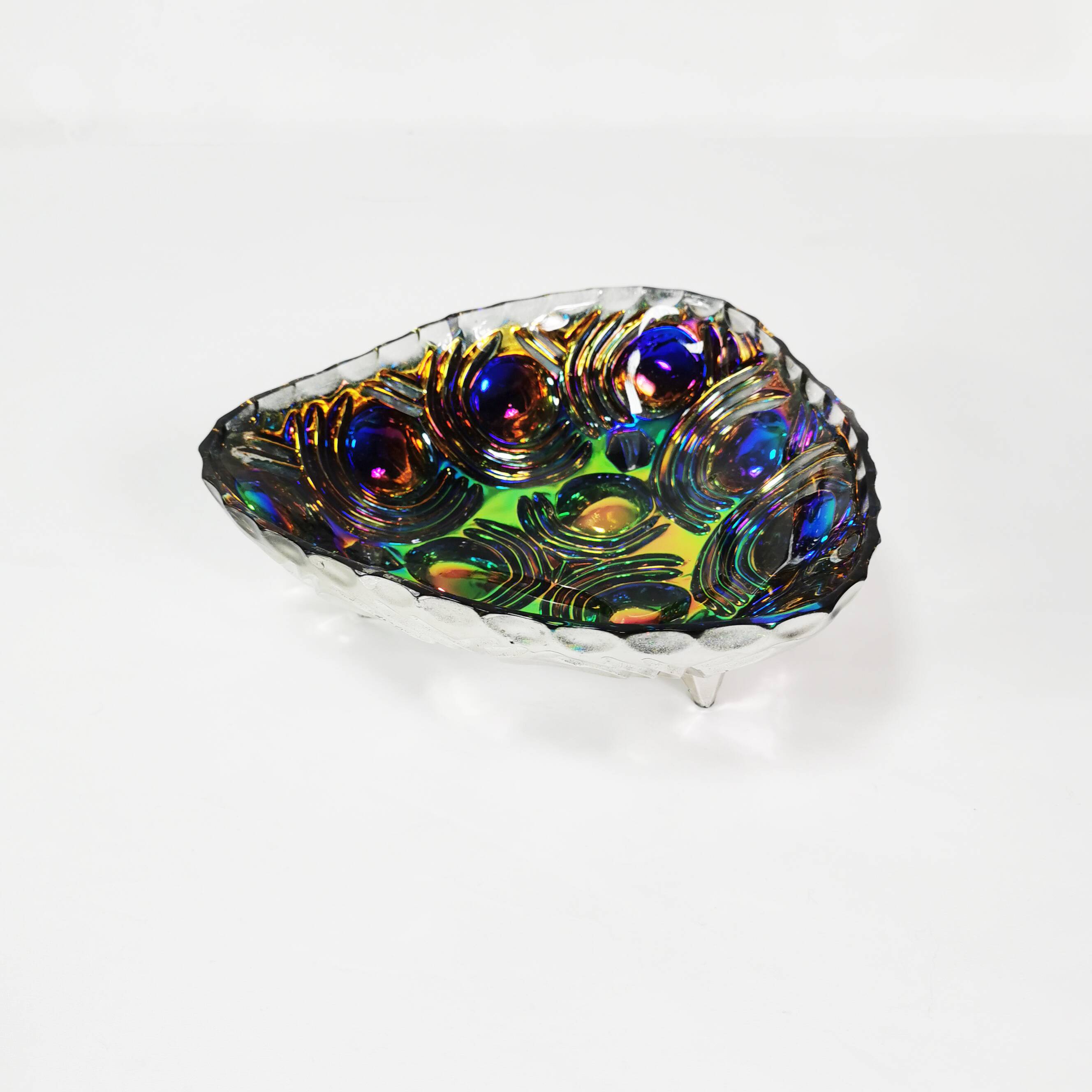 Crystal plate, LGW Leinauer Glassware, Germany 1970s