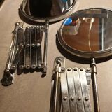 2 vintage accordion mirrors